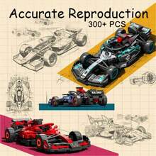 Coche de juguete del Campeón de Carreras F1, Juego de bloques de construcción de coche de carreras, Set de modelo de coche de carrera F1, Exhibible o Jugable, Juguete de coche de ensamblaje para coleccionistas adultos, Regalo de cumpleaños y regalo para fans de F1 - Multicolor - Ver 2