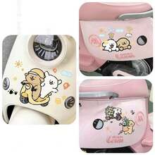 1 Set Line Art Puppy Electric Scooter Stickers, Cute Cartoon Maltese & Golden Retriever, Waterproof & Sun-Proof Body Decals For Yadea, Aima, Tailing Motorcycle, Scratch Cover Decorative Stickers - Motorcycle Cartoon Stickers - View 2