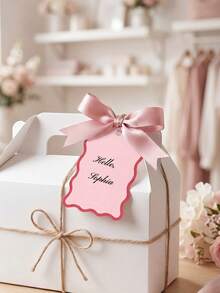 Table Numbers For Wedding,10/20 Personalized Wedding Name Place Cards, Small Table Cards With White Ribbons, Customizable With Multiple Names, Suitable For Weddings, Valentine's Day, Dining, And Dinner Parties. - Multicolor - View 10