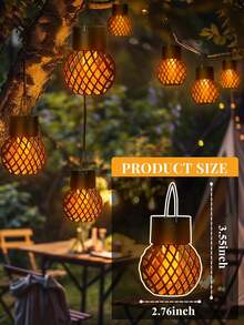 4件/1件 戶外 6LED/12LED 懸掛式火焰球太陽能燈,防水花園裝飾火焰燈,適用於院子、草坪、花園、窗戶、圍欄、車庫、後院裝飾懸掛照明 - 彩色 - 查看 12