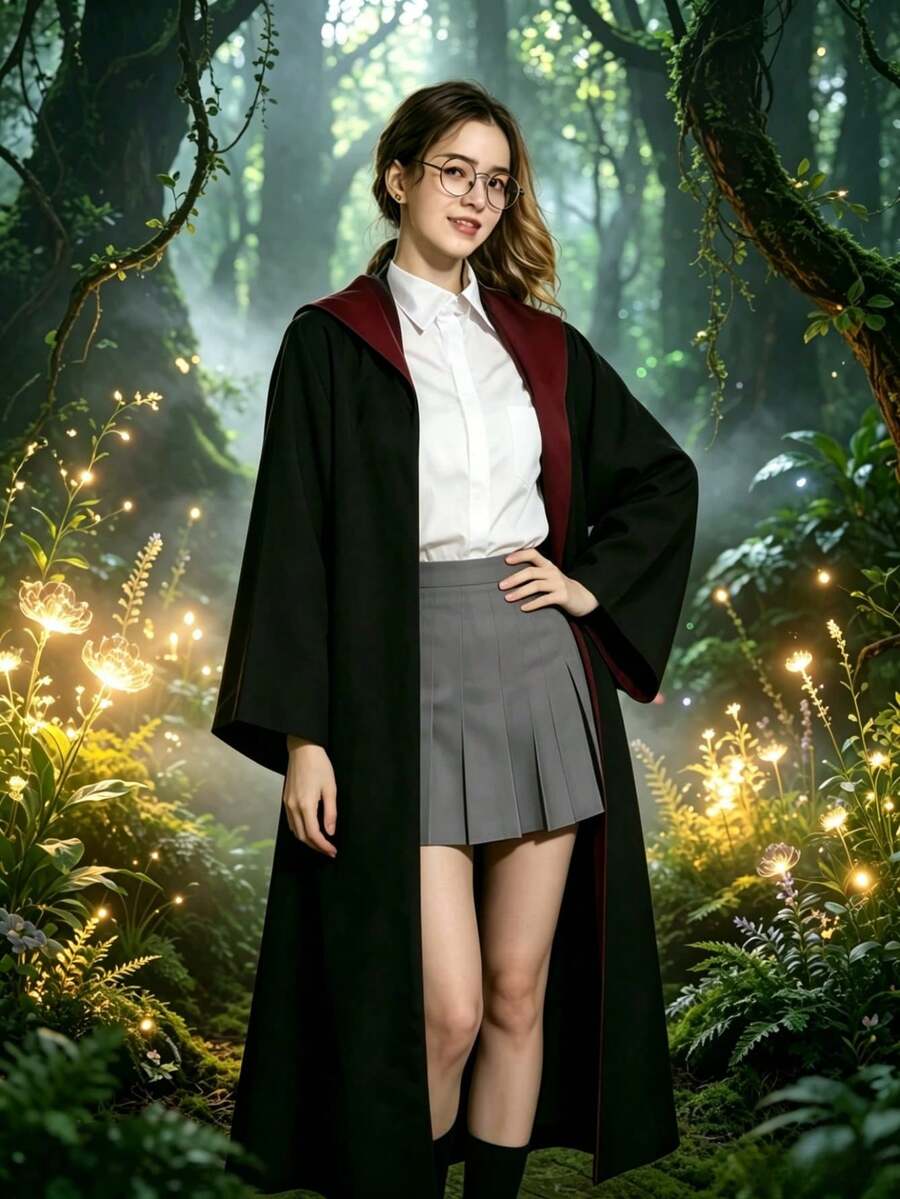 1PC Academy Style Wizard Headmaster Magic Robe Stage Performance Costume, Unisex, Suitable For Ball Party Wear, COSPLAY Role Play Outfit, Perfect For Any Holiday Gift - Multicolor - View 1