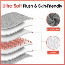 Hailicare Detachable Washable USB Foot Warmer, Constant Temperature 50℃, Heating Pad, Lightweight And Portable, Can Be Used With Plug, Power Bank, Computer, Car, Office And Home Foot Warming Pad, Autumn/Winter Warmth, Suitable As A Gift For Friends And Parents, No Charging Function - Grey - View 6