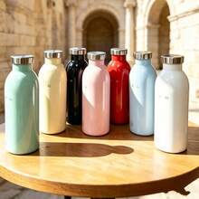 極簡風 304 不鏽鋼 24bottles 聯名款 多色耐熱小眾 500ml 保溫隨行杯 - 多色500ml - 查看 1