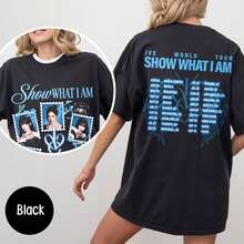 Show What I Am World Tour  Portrait Tee Men Women Vintage Y2K Retro  Oversized Concert Graphic T-Shirt - Black - View 1