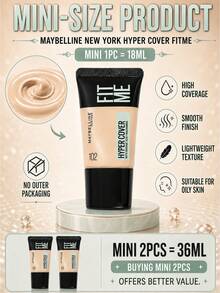 Maybelline 美寶林客製化粉底液完美版 102，試用裝 18ml*2件，輕盈貼合質地，高遮瑕，長效持妝，抗暗沉，黃白調 - 查看 6