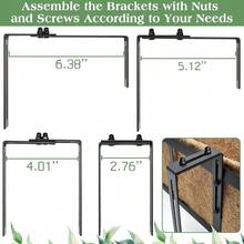 4 Pack Window Box With Coco Liner 24 Inch | Metal Heavy Duty Window Flower Boxes Railing Planter For Windowsil Deck Fence Porch Balcony Patio Outdoor Lawn - 4 + 24 Inch - View 4