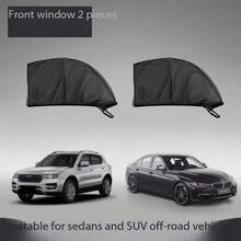 4pcs Car Sunshade Side Window Curtains | Rear Window UV Protection Sunshade | Heat Insulation & Temperature Reduction | Summer Essential Car Accessories | Father's Day Birthday Gift - A - View 12
