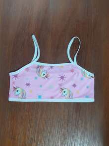 KIT 5 Top Infantil Feminino Estampado Menina Sem Bojo Poliamida Dia a dia - 6 a 12 Anos - Sortidas - Visão 4