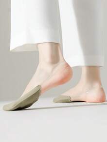 chuanwa（2） 1/5/10 Pairs Women Invisible Summer Silicone Non-Slip For Ultra Thin Half-Palm Suspender Invisible Hollow Sling Boat Socks - Multicolor - View 7