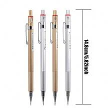 金屬自動鉛筆套組，0.5mm 與 0.7mm 六角形製圖鉛筆，可替芯精準書寫鉛筆，適用於學生、學校、辦公室、繪圖與日常使用 - 多款 - 查看 10