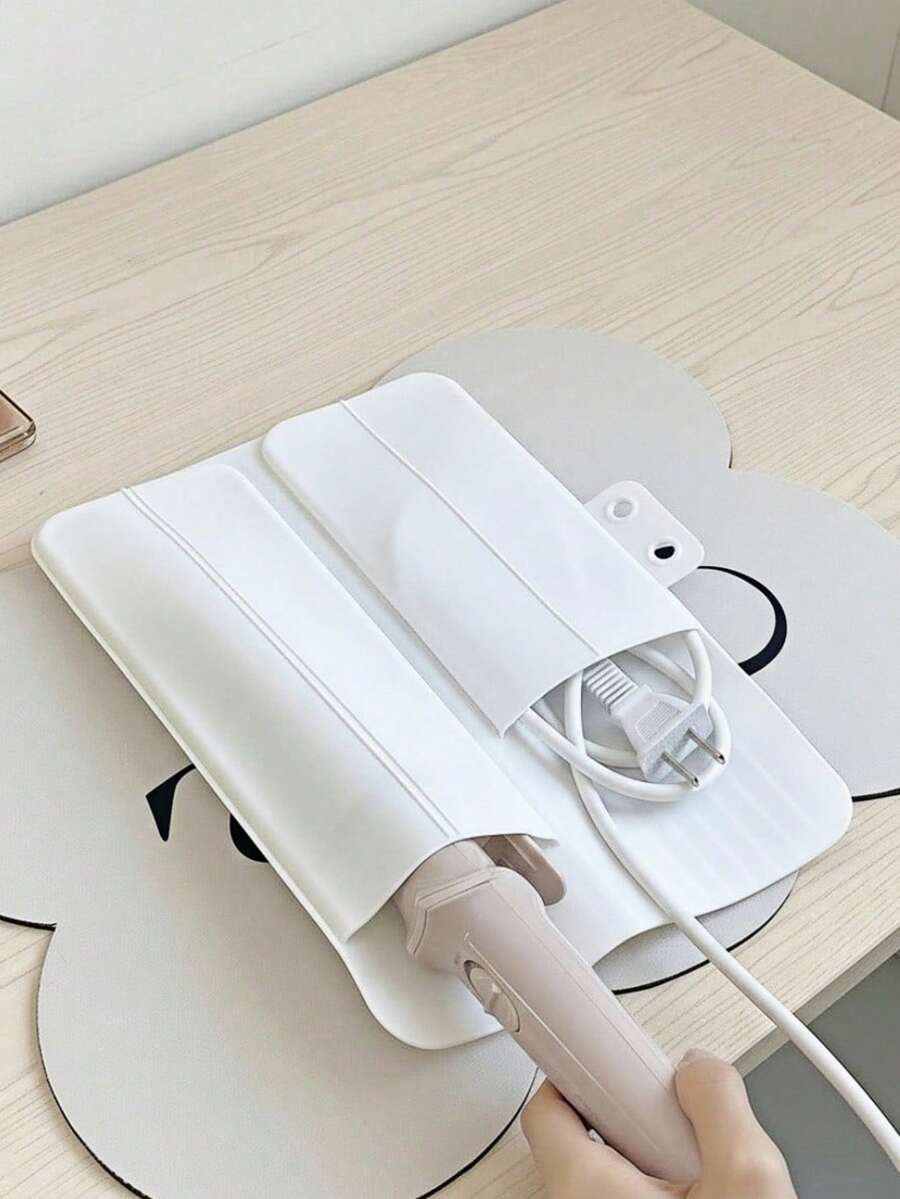 Haus Hana Silicone Heat-Resistant Flat Iron Cover - White - View 1