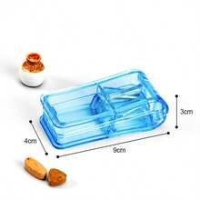 Portable 2-In-1 Pill Cutter & Storage Box, Travel Use, With Stainless Steel Blade, Easily Cut Vitamins And Supplements Into Half Or Quarter, Includes Mini Storage Compartment - one-size - View 12