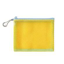 Bolsa de almacenamiento de malla con doble cremallera, bolsa de maquillaje de doble capa visible, ultraligera, resistente al desgaste, duradera, con asa para monedas. - Verde - Ver 9