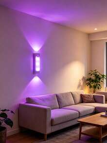 RGB 磁吸壁燈 LED 氛圍燈，免鑽孔磁吸安裝，感應式開關，可調多色，適用於各種牆面，客廳、臥室、走廊、樓梯、酒吧、約會場景 - 多色 - 查看 7