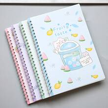 A5 螺旋筆記本 40張 1本 橫線內頁 辦公用品 紀錄本 學生學習教材筆記本 金箔封面 硬殼筆記本 - A5 - 查看 4