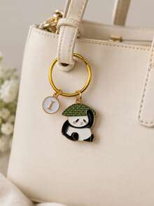 Llavero de Panda, Regalo Personalizado para Niñas, Encanto de Bolso, Accesorio de Coche, Llavero de Panda Lindo para Regreso a la Escuela, Colgante de Bolso Femenino, Llavero Portátil, Decoración de Bolso de Estudiante y Viajero - Panda - Ver 5