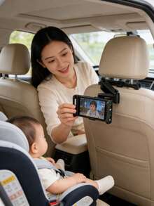 可調節汽車頭枕平板電腦支架，旋轉式支架 - 彩色 - 查看 2
