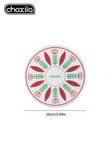 choxila 1/4 Middle Eastern Red Tulip Patterned Coaster, Exquisite Circular Insulation Mat, Coaster, Dining Table Decoration, Polyester Non Slip Coaster, Handmade Bowl Mat, Retro Desktop Mat. The Best Gift For Tea Rooms, Offices, Birthdays, And Graduations - Coasters - View 7