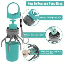 1pc Upgraded Portable Dog Poop Scooper With Waste Bag Dispenser - Durable Plastic Material, Green, Claw-Shaped Design, Efficient Waste Pickup, Includes Leak-Proof Waste Bags, Ideal For Outdoor Use - Multicolor - View 5