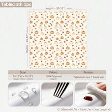 1pc Minimalist Autumn Pumpkin & Maple Leaf Pattern Tablecloth, Stain-Resistant Dining Table Decor, Suitable For Kitchen, Dining Table, Coffee Table, TV Stand, Entryway, Party Holiday Decoration, Home Decor, Autumn Gathering - Multicolor - View 12