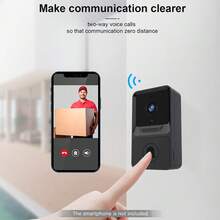 Timbre Inteligente Inalámbrico Con Cámara 1 Transmiso 1 Rec Videollamadas Interactivas En Tiempo Real Negro - Negro - Ver 6