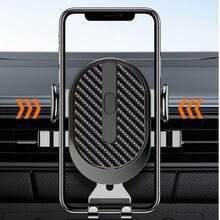 1pc Car Phone Holder, ABS Multi-Function Car Air Vent Phone Holder, Black, Universal Car Air Vent Phone Holder Compatible With Multiple Phone Models - Multicolor - View 4