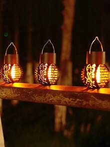 4件/1件 戶外 6LED/12LED 懸掛式火焰球太陽能燈,防水花園裝飾火焰燈,適用於院子、草坪、花園、窗戶、圍欄、車庫、後院裝飾懸掛照明 - 彩色 - 查看 7