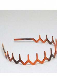 1/2pcs Minimalist Basic Large Wave Headband, Women's Makeup Headband, Plastic Headband - Multicolor - View 5