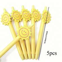 10pcs Sunflower Signature Pens, Back To School & May Day Writing Pens, Multi-Project Retractable Ballpoint Pens, Home Party Small Gift Set - Multicolor - View 9