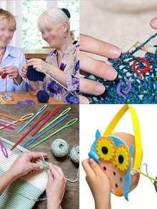 Enhebradores de aguja de plástico de colores, herramienta fácil para coser y hacer cuentas, color aleatorio - Multicolor - Ver 4