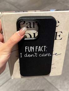 Custodia per telefono elegante e minimalista con stampa di slogan - Multicolore - Visualizzare 3