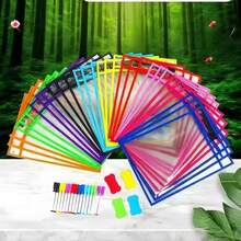 10pcs Reusable Dry-Erase File Pockets Set, Large Writable Erasable Storage Bags, Transparent Plastic Document Protectors, Teacher Classroom Teaching Aids, Learning Supplies, Back To School Supplies - Sets - View 4