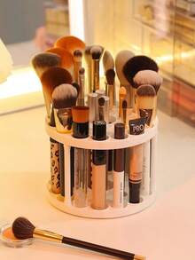 Desktop Cosmetic Storage Rack, Lipstick & Makeup Brush Organizer, Vanity Storage Box, Multi-Function Pen Holder, Back To School Gift - Makeup Brush Storage Rack - View 3