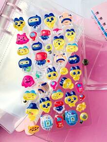 These Transparent 3D Crystal Embossed Water Drop Stickers Have A High-End Texture And Exquisite Appearance. Made Of Notebook Material, They Are Perfect For DIY Decoration Of Smartphones, Laptops, Suitcases, Cups, Skateboards, Notebooks, Guitars And Other Items. - Multicolor - View 10