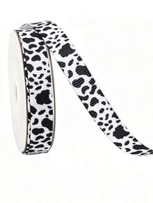 Animal Print Zebra Print Cow Print Grosgrain Ribbon, Leopard Craft Ribbon Fabric For Gift Wrapping, Bow Making, Bouquets, Handmade Wedding Bouquets Material - Multicolor - View 11
