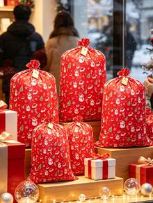 Extra Large Christmas Gift Bag (36" X 56"), Oversized Drawstring Gift Bag With Christmas Theme Design; Suitable For Gift Wrapping, Storage And Home Decor-Perfect Christmas Essential - One Size Fits All - View 2
