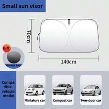 Upgraded Universal Car Front Windshield Sunshade, Foldable, Easy Installation And Storage; Foldable, Easy Installation And Storage...Car Sunshade Made Of High-Efficiency Heat-Insulating Material - A - View 6