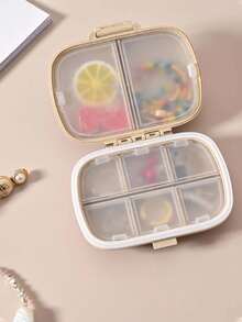 1pc Pink Medicine Storage Box, Portable Pill Dispenser Box For Bag, Pill And Tablet Organizer - Multicolor - View 5