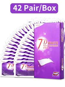 7D White & Purple Teeth Whitening Strips Color Correction 7/14/21/28/42 Pairs Peroxide-Free Gentle Removal Of Coffee Tea Smoke Stains Ultra-Thin Adhesive 7-Day Visible Whitening Suitable For Dating Party Daily Care - 打條 - 查看 10