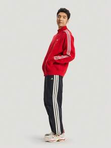 Adidas 男款 NYR 3S TRT 針織夾克 無帽款 KE4062 - 紅色 - 查看 6