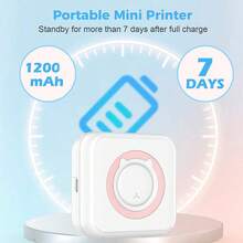 PRINHSJI Wireless Mini Printer, Portable Thermal Inkless Printer With 9 Rolls Paper, Study Sticker Maker For Pictures, Photos, Journals, DIY, Compatible With IOS & Android - Multicolor - View 5
