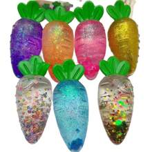 1pc New Stress Relief Maltose Carrot Squeeze Ball Creative Slow Rebound Toy (Random Color) - Multicolor - View 9
