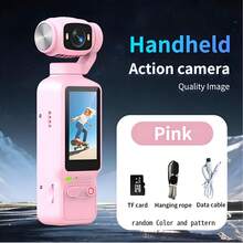 4K High Definition Pocket Camera, With 1.97-Inch Display, 180° Manually Adjustable Flip Lens, Built-In Fill Light - Supports 4K Video Recording, Includes 32GB Memory Card, 1800mAh Battery, USB-C Charging, Auto Focus, Suitable For Outdoor Sports And Video Recording - 查看 10