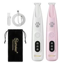 Hatteker 1pc Pet Electric Hair Clipper Cat Dog Electric Shaver USB Rechargeable Grooming Tool Cat Paw Trimming Tool - View 2