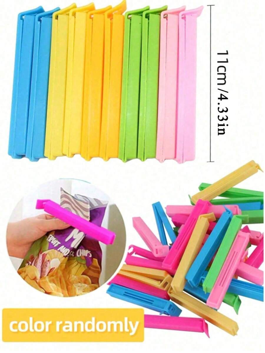 Klip Penutup Kantong Makanan, Klip Plastik untuk Penyimpanan Makanan & Snack, Cocok untuk Roti, Snack, Sereal, Dapur Rumah, Klip Penutup Kantong Berwarna-warni