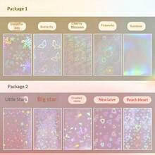 100pcs 66*91mm Transparent Plastic Playing Card Sleeves, Colorful Card Holders, Star Card Game ID Card Collection Photo Bags Set - Multicolor - View 6