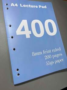 1 Pieza Cuaderno Ligero Tamaño A4, 200 Páginas, Rayado Estilo Americano, Adecuado para Exámenes de Estudiantes y Uso de Oficina Suministros Escolares - A4 - Ver 8