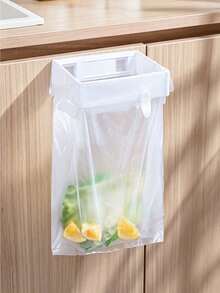 20pcs/1pc Squeezable Foldable Wall-Mounted Trash Can, Dual-Color Solid Minimalist Plastic Bag Storage Rack, Drill-Free Multi-Functional Organizer, Suitable For Adults, Renters, Kitchen, Bathroom, Balcony, All-Season Home Use - Multicolor - View 9