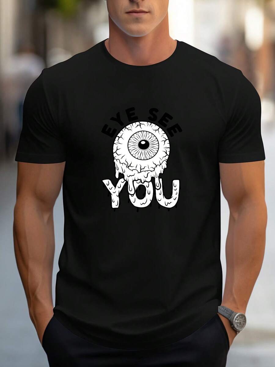 Men T-Shirts - 黑色 - 查看 1