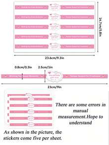 50/100/150/200pcs Pink Handmade Sealing Stickers, Tamper-Evident Packaging Labels, Suitable For Baking Bags, Cookie Boxes, Candy Snack Bags, Party Gift Packaging, Gift Wrapping, Dessert Table Supplies - Multicolor - View 6